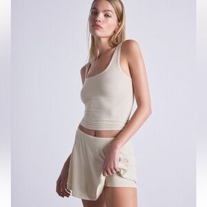 Skims cotton ribbed tank cropped